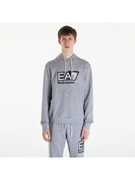 Mikina Emporio Armani Felpa Medium Grey Melange XXL šedá
