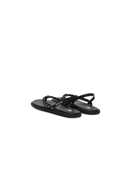 Basutės Tommy Jeans Tjw Casual Rope Sandal Juoda balta