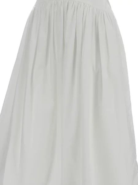 Fustă midi Simone Rocha până la genunchi alb