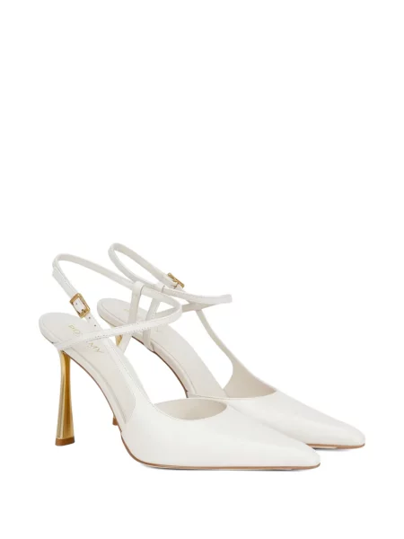 Pantofi cu toc Potamy slingback alb