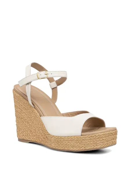 Bőr éksarkú espadrilles Souliers Martinez fehér