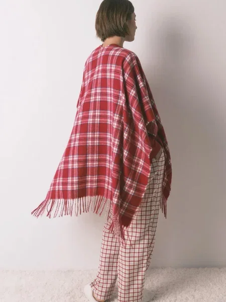 Ponczo Women'secret bordowe