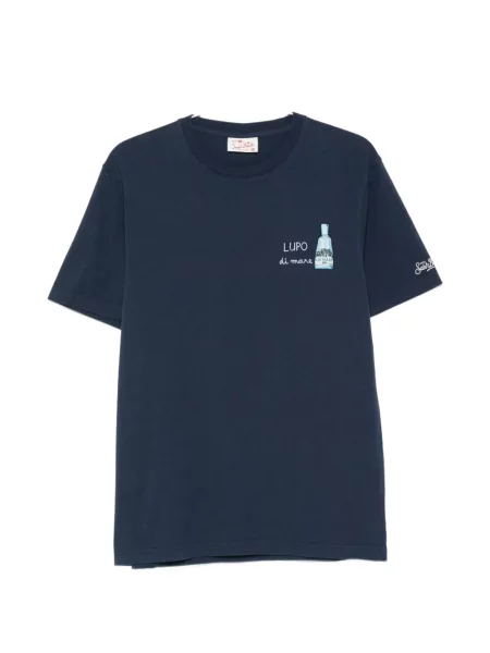 Tricou Mc2 Saint Barth cu broderie albastru