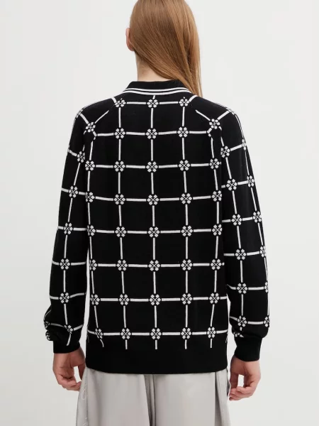 Fred Perry sweter z dodatkiem wełny czarny