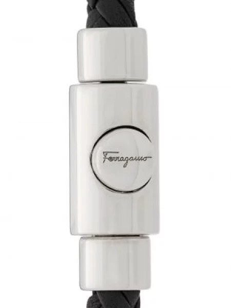 Pletený náramek Salvatore Ferragamo černý