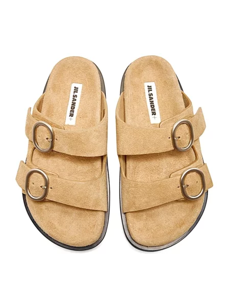 Klapki Jil Sander beżowe