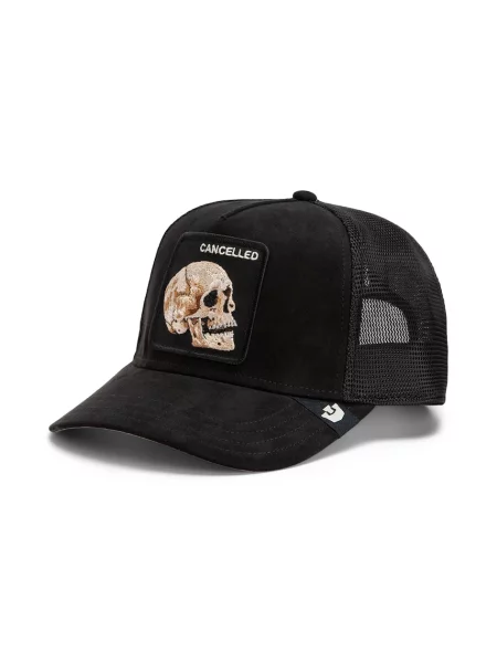 Goorin Bros czapka z daszkiem trucker z imitacji zamszu Suede Cancelled Skull Trucker czarna