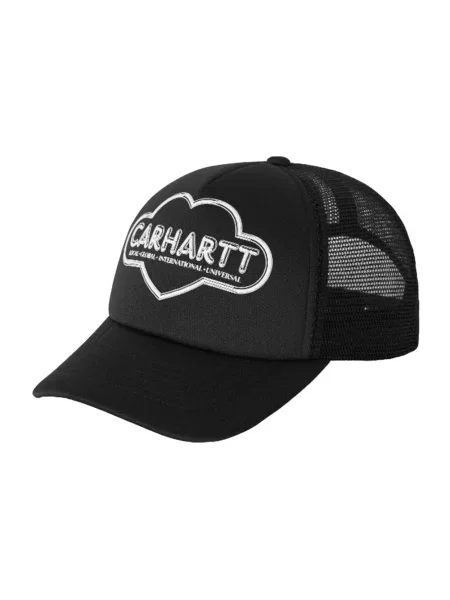 Czapka z daszkiem Carhartt Wip w serca z nadrukiem czarna