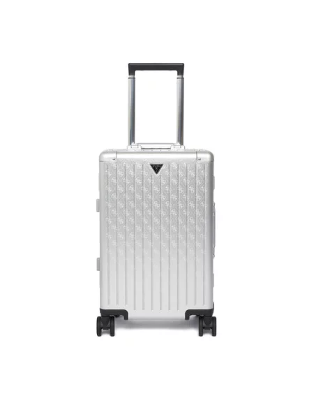 Чемодан Guess серебряный
