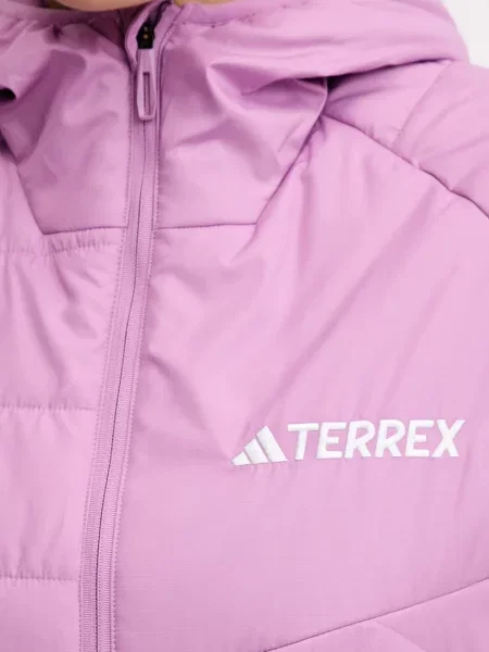 Утепленная демисезонная куртка Adidas Terrex розовая