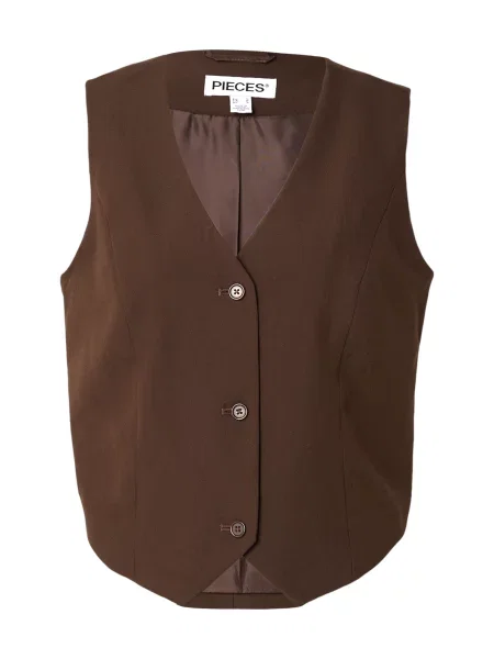 PIECES Vestă de costum PCBosella ciocolatiu