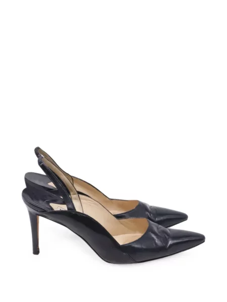 Pantofi cu toc Manolo Blahnik slingback negru