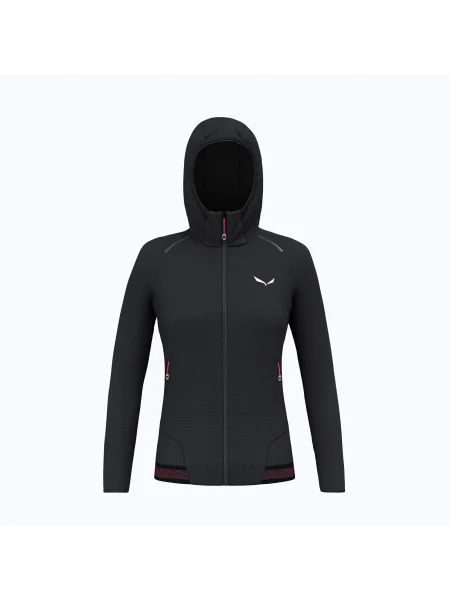 Tricou de trekking pentru femei Salewa Pedroc PL Hooded black out negru