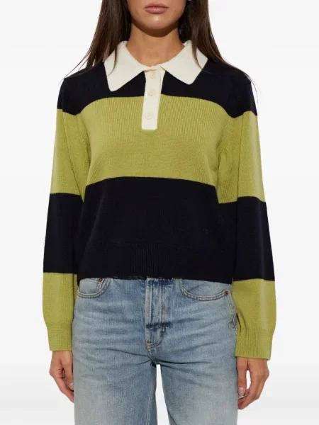 Tricou polo A.p.c. de lână verde