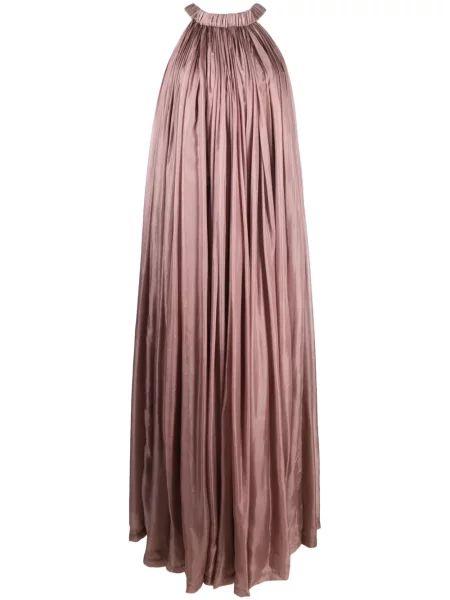 Rochie maxi Rick Owens de mătase de costum roz