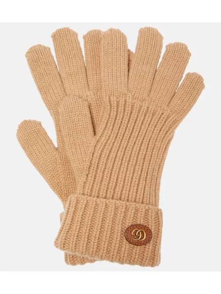 Volnene rokavice Gucci bež