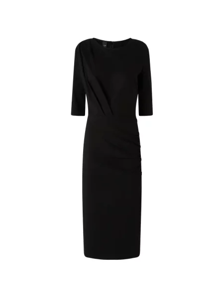 Rochie midi Pinko cu volane drapată negru
