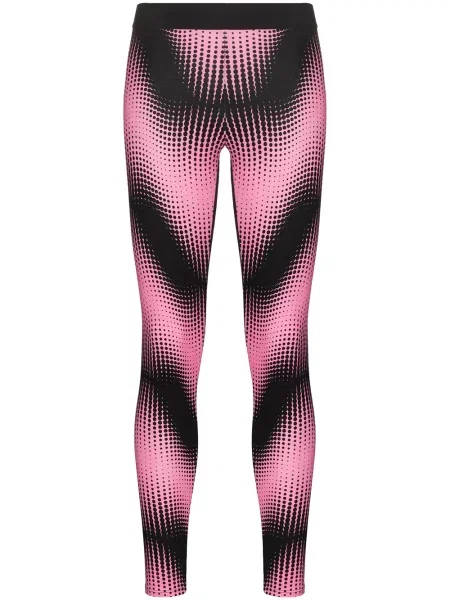 Leggings Paco Rabanne cu imagine cu imprimeu abstract roz