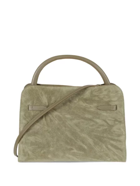 Geantă shopper Biasia din piele de căprioară verde
