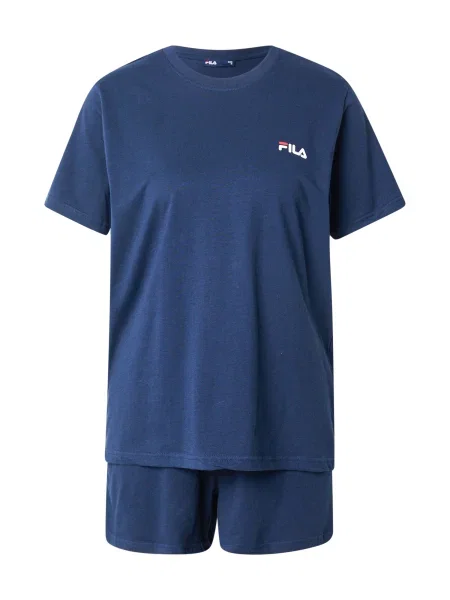 FILA Pantaloni scurți bleumarin alb