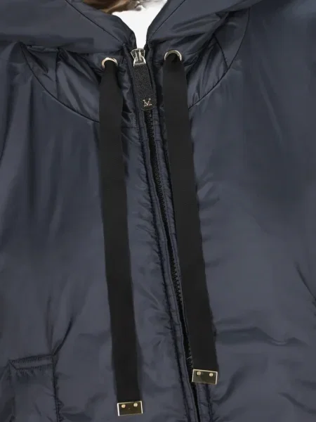 Kamizelka Max Mara bez rękawów z kapturem niebieska