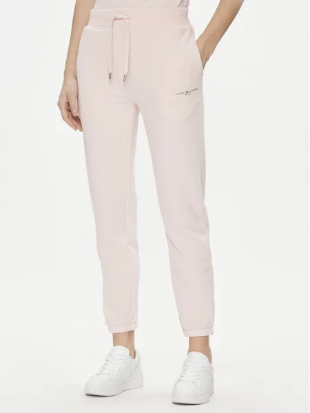Tommy Hilfiger Spodnie dresowe Tapered Fit różowy