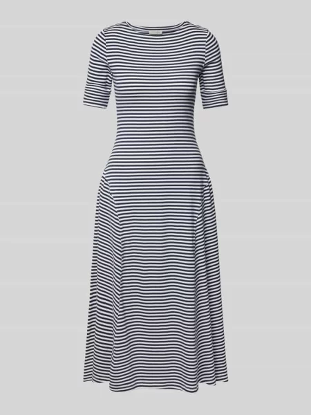 Sukienka midi z rękawami o dł. Christian Berg Woman niebieska