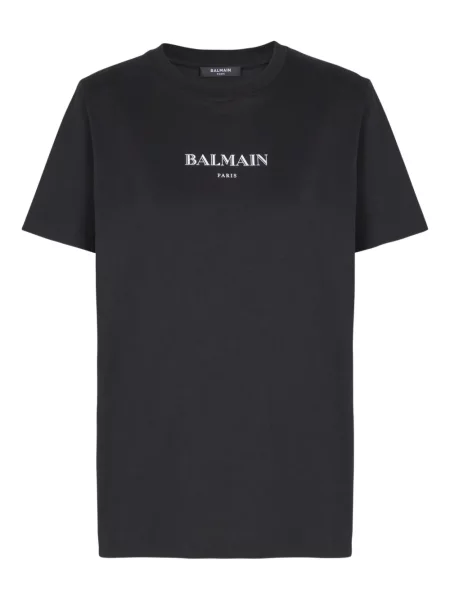 Tricou Balmain cu broderie negru