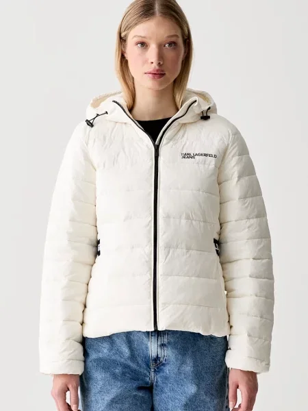 Karl Lagerfeld Jeans jachetă scurtă pentru femei bej