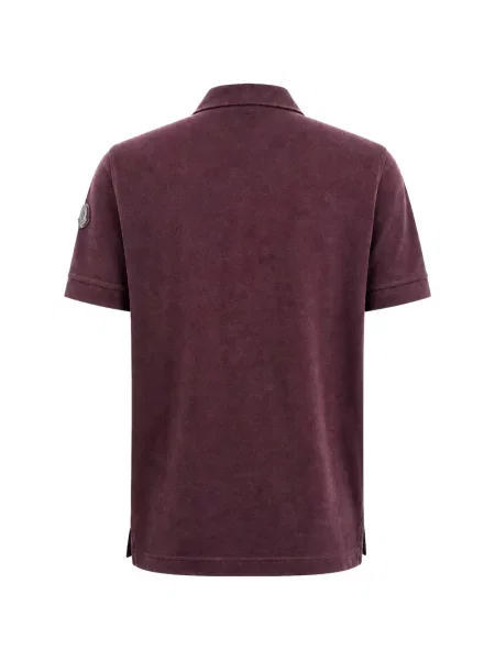 Tricou polo Moncler cu autograf maro