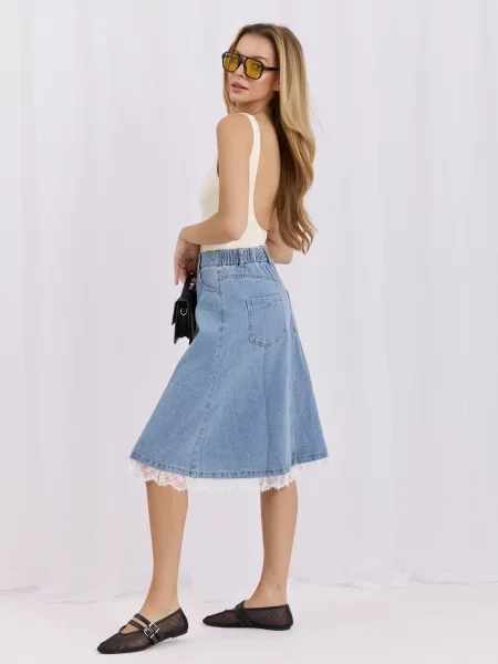 Fustă din denim Factory Price negru