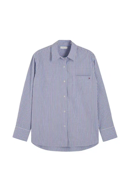 Cămașă Tommy Hilfiger cu dungi albastru