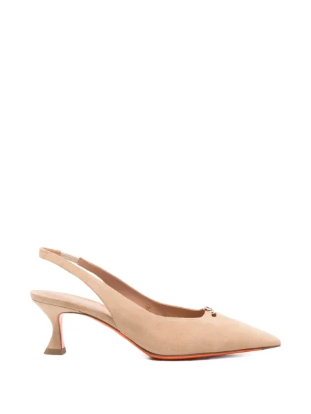 Pantofi cu toc Santoni din piele de căprioară