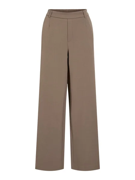 VILA Plisované nohavice VIVarone kapučíno