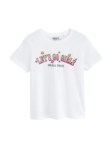 Next Tricou Shania Twain galben / roz / negru alb