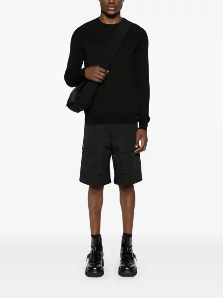 Megztinis Jil Sander apvaliu kaklu juoda