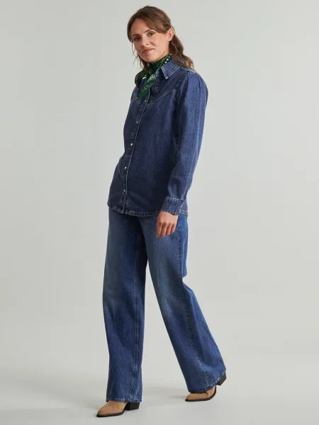 Denim ruha Pepe Jeans kék