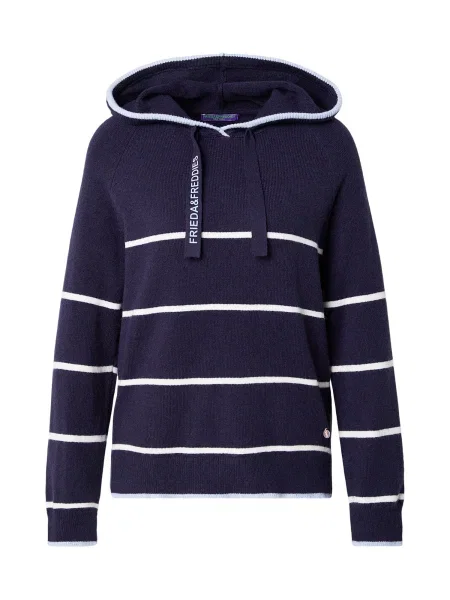 Frieda & Freddies NY Sveter tmavomodrá biela