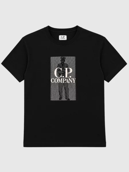 Детская футболка C.p. Company черная