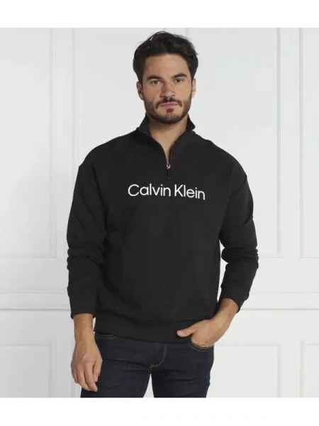 Calvin Klein Hanorac HERO LOGO QUARTER ZIP | Comfort fit negru