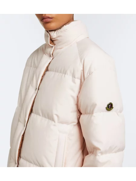 Péřová bunda Moncler růžová