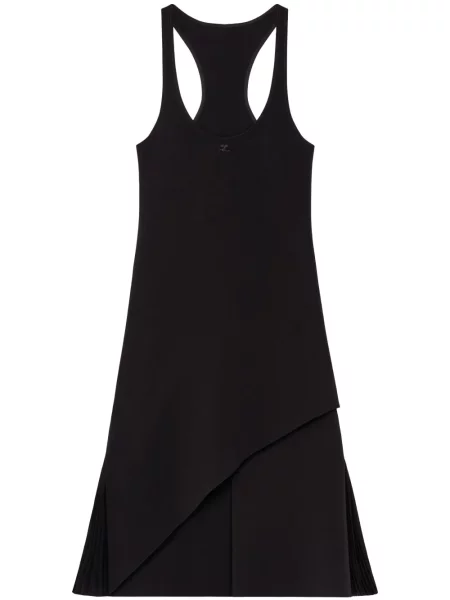 Sukienka midi Courreges do kolan garniturowa czarna