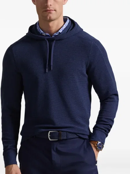 Hanorac cu glugă Rlx Ralph Lauren cu glugă albastru