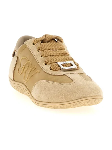 Sneakersy Roger Vivier skórzane beżowe