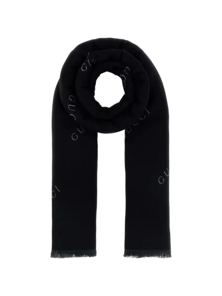 Fular Gucci cu imagine negru