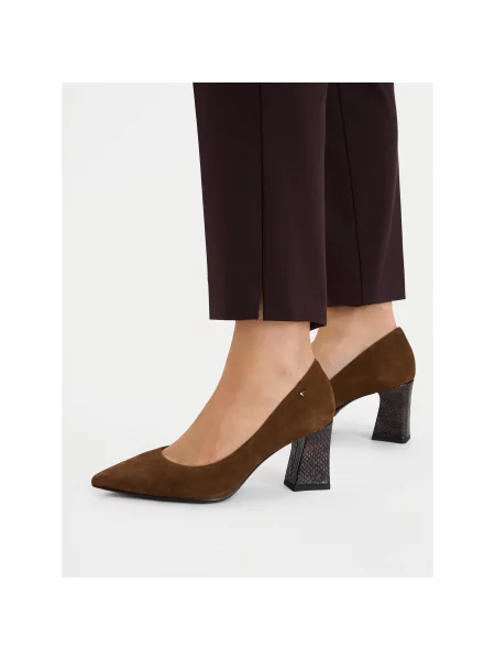 Pantofi pumps Tamaris maro