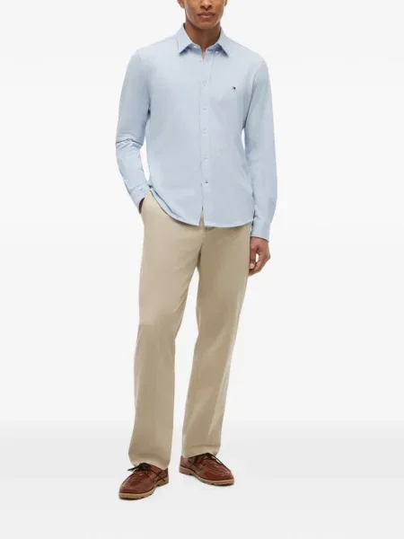 Lung cămașă Tommy Hilfiger albastru