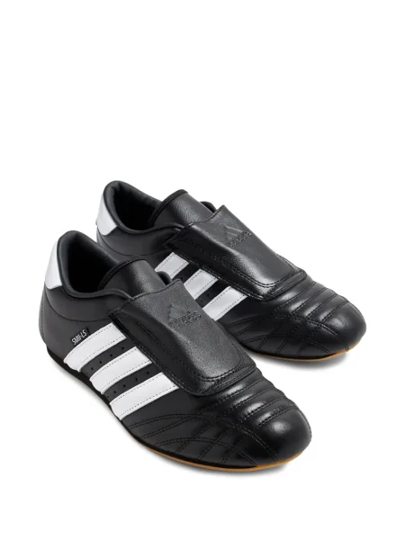 Tricou polo Adidas cu dungi alergare cu autograf negru