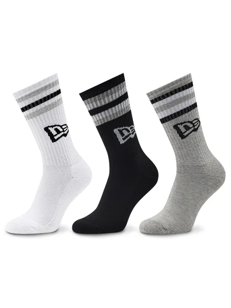 NEW ERA Ponožky sivá / čierna biela
