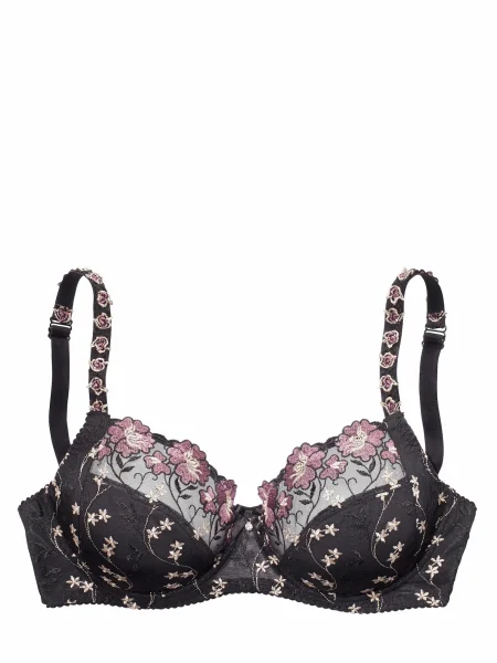 NUANCE Sutien fildeş / roz pudră negru